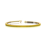 2mm Round Yellow Sapphire Tennis Bracelet