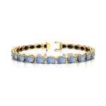 Rainbow Moonstone Tennis Bracelet: 14k Yellow Gold Bridal Jewelry - GeumJewels