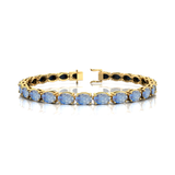 Rainbow Moonstone Tennis Bracelet: 14k Yellow Gold Bridal Jewelry - GeumJewels