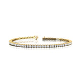 Tennis Bracelet 14k Solid Gold Real Diamond Sparkling Stackable Jewelry