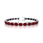 Ruby Tennis Bracelet: 14kt Rose Gold Gemstone Bridal Jewelry - GeumJewels