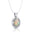 Vintage Style Oval Shaped Opal Halo Set with Diamond Accents - GeumJewels