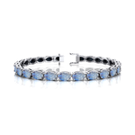 Rainbow Moonstone Tennis Bracelet: 14k Yellow Gold Bridal Jewelry - GeumJewels