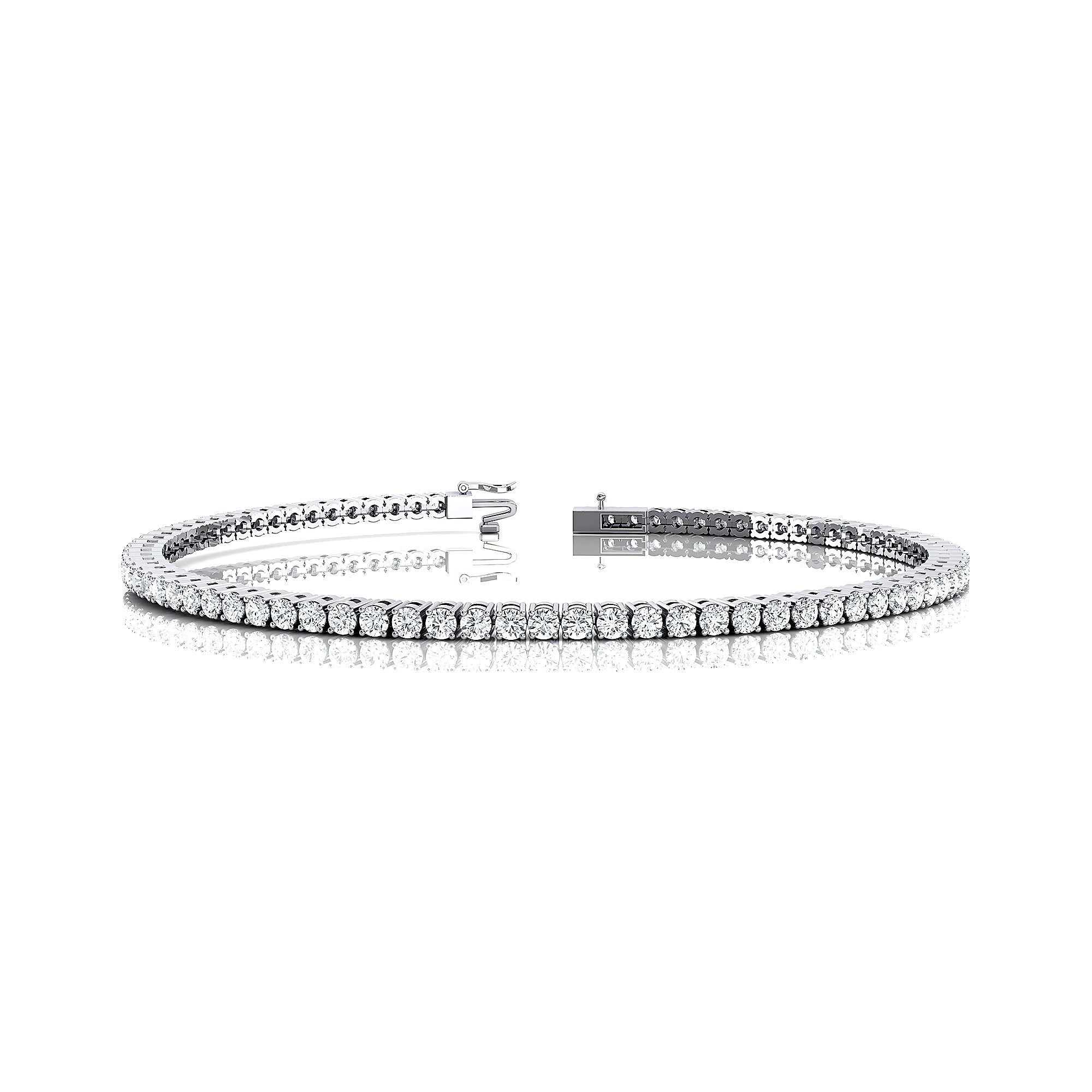 14K Gold Lab Grown Diamond Tennis Bracelet: Elegant Infinity Design - GeumJewels