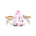 Twisted Up Down Band Pear Shaped Morganite Ring with Accent Diamonds - GeumJewels