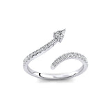 Pear Shaped Solitaire Full Eternity Open Diamond Ring