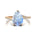 Twisted Up Down Band Pear Shaped Moonstone Ring with Accent Diamonds - GeumJewels