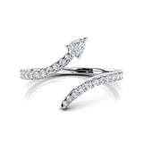 Pear Shaped Solitaire Full Eternity Open Diamond Ring