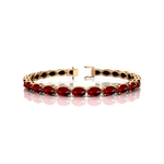 Ruby Tennis Bracelet: 14kt Rose Gold Gemstone Bridal Jewelry - GeumJewels