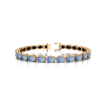 Rainbow Moonstone Tennis Bracelet: 14k Yellow Gold Bridal Jewelry - GeumJewels