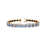 Rainbow Moonstone Tennis Bracelet: 14k Yellow Gold Bridal Jewelry - GeumJewels