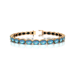 Ethiopian Opal Tennis Bracelet Natural October Birthstone 14k 18k Fine Yellow Gold Bridal Wedding Jewelry Engagement Gift For Mother - GeumJewels
