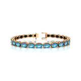 Ethiopian Opal Tennis Bracelet Natural October Birthstone 14k 18k Fine Yellow Gold Bridal Wedding Jewelry Engagement Gift For Mother - GeumJewels