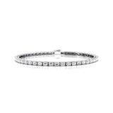 0.10Ct each Horizontally Set Emerald Cut Diamond Tennis Bracelet