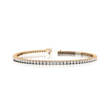Tennis Bracelet 14k Solid Gold Real Diamond Sparkling Stackable Jewelry