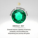 Round Emerald Tennis Bracelet, 14kt Yellow Gold, May Birthstone Dainty Jewelry