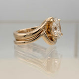 Lab Grown Diamond Vertical Oval Solitaire Ring 14kt Solid Gold