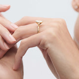 Oval Bezel Set Lab Grown Diamond Engagement Rings 14kt Rose Gold