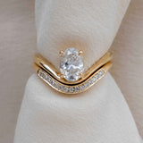 14kt Solid Gold Oval Cut Lab Diamond Engagement Ring