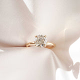 Lab-Grown Diamond Round Cut Solitaire Ring 14K Solid Gold Engagement Ring
