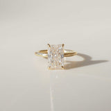 Lab Grown Diamond Radiant Brilliant Cut Ring 14kt Gold Engagement Jewelry