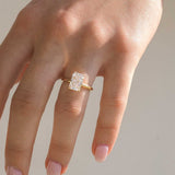 Lab Grown Diamond Radiant Brilliant Cut Ring 14kt Gold Engagement Jewelry