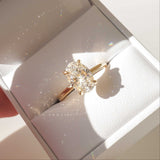 Lab Grown Diamond Oval Solitaire Ring Engagement Jewelry