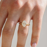 Lab Grown Diamond Oval Solitaire Ring Engagement Jewelry