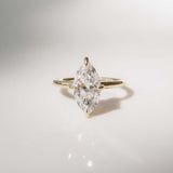 14kt Solid Gold Lab Diamond Marquise Cut Engagement Jewelry