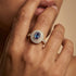 Triple Halo Diamond Oval Cut Alexandrite Cocktail Ring - GeumJewels