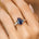 Pear Cut Alexandrite with Graduated Diamonds Ring - GeumJewels