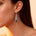 Spiral Diamond Pear Cut Alexandrite Dangle Earrings - GeumJewels