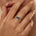 Fashionable V Shaped Diamond Ring with Pear Cut Alexandrite - GeumJewels