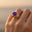 Vintage Style Elongated Oval Amethyst Halo Diamond Twisted Ring - GeumJewels