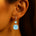 Halo Diamond Cushion Cut Aquamarine Dangle Earrings - GeumJewels