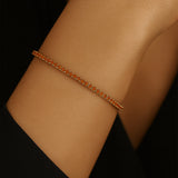 Madeira-Citrin-Tennisarmband – Edelsteinschmuck aus 14 Karat Weißgold