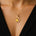 Designer Diamond Loop Pendant with Teardrop Shaped Citrine - GeumJewels