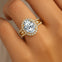Solitaire Oval Lab Diamond Split Shank Diamond Engagement Ring - GeumJewels