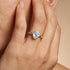 Oval Solitaire Lab Diamond Ring with Twisted Wire Diamond Band - GeumJewels