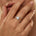Fashionable V Shaped Diamond Ring with Pear Cut Lab Diamond - GeumJewels