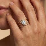 Solitaire Round Lab Diamond Cocktail Diamond Ring