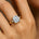 Emerald Cut Lab Diamond and Diamond Three Stone Ring - GeumJewels