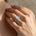 Emerald Cut Lab Diamond Split Shank Engagement Ring with Diamonds - GeumJewels