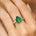 Pear Cut Emerald with Graduated Diamonds Ring - GeumJewels