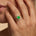 Solitaire Round Emerald Cocktail Diamond Ring - GeumJewels
