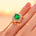 Oval Solitaire Emerald Baguette and Round Diamond Cocktail Ring - GeumJewels