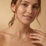 Diagonal Heart Diamond Necklace - GeumJewels