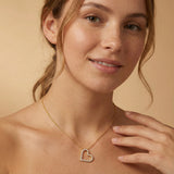Diagonal Heart Diamond Necklace - GeumJewels