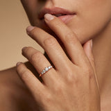 Gold Diamond Modern Band Ring - GeumJewels