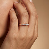 Gold Diamond Modern Band Ring - GeumJewels